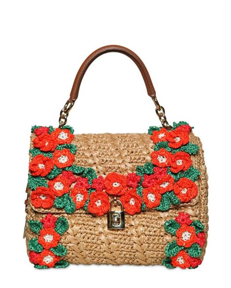 dolce and gabbana raffia crochet.